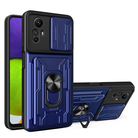 Sliding Camshield TPU+PC Phone Case with Card Slot, For Redmi Note 12S 4G, For Redmi 10 5G