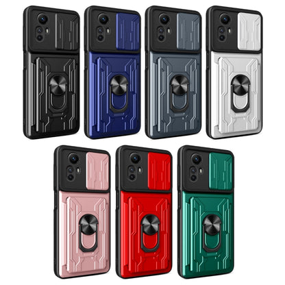 Sliding Camshield TPU+PC Phone Case with Card Slot, For Redmi Note 12S 4G, For Redmi 10 5G