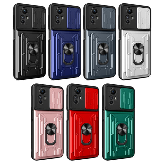 Sliding Camshield TPU+PC Phone Case with Card Slot, For Redmi Note 12S 4G, For Redmi 10 5G