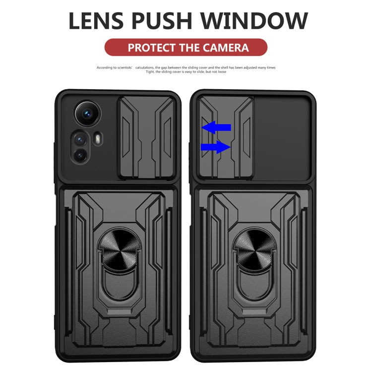 Sliding Camshield TPU+PC Phone Case with Card Slot, For Redmi Note 12S 4G, For Redmi 10 5G