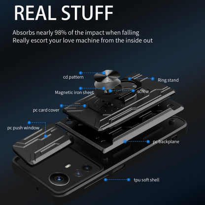 Sliding Camshield TPU+PC Phone Case with Card Slot, For Redmi Note 12S 4G, For Redmi 10 5G