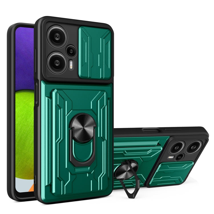 Sliding Camshield TPU+PC Phone Case with Card Slot, For Redmi A5 4G 173.3mm, For Redmi Note 14 Pro 4G, For Redmi Note 14 4G 163.25mm, For Redmi Note 14 5G, For Redmi Note 14 Pro+ 5G, For Redmi Note 14 Pro 5G, For Redmi 13 4G Global, For Redmi A3�������...