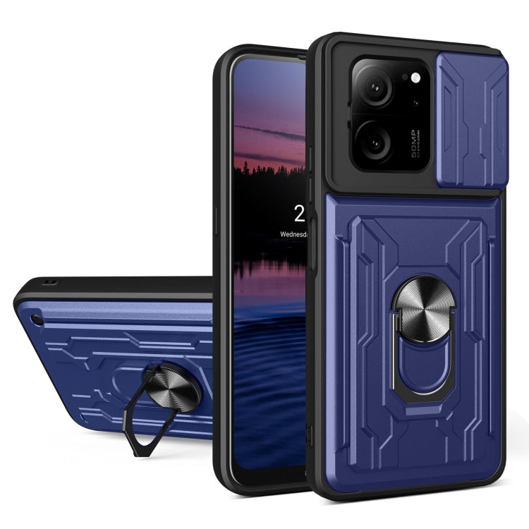 Sliding Camshield TPU+PC Phone Case with Card Slot, For Redmi A5 4G 173.3mm, For Redmi Note 14 Pro 4G, For Redmi Note 14 4G 163.25mm, For Redmi Note 14 5G, For Redmi Note 14 Pro+ 5G, For Redmi Note 14 Pro 5G, For Redmi 13 4G Global, For Redmi A3�������...