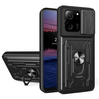 Sliding Camshield TPU+PC Phone Case with Card Slot, For Redmi A5 4G 173.3mm, For Redmi Note 14 Pro 4G, For Redmi Note 14 4G 163.25mm, For Redmi Note 14 5G, For Redmi Note 14 Pro+ 5G, For Redmi Note 14 Pro 5G, For Redmi 13 4G Global, For Redmi A3�������...