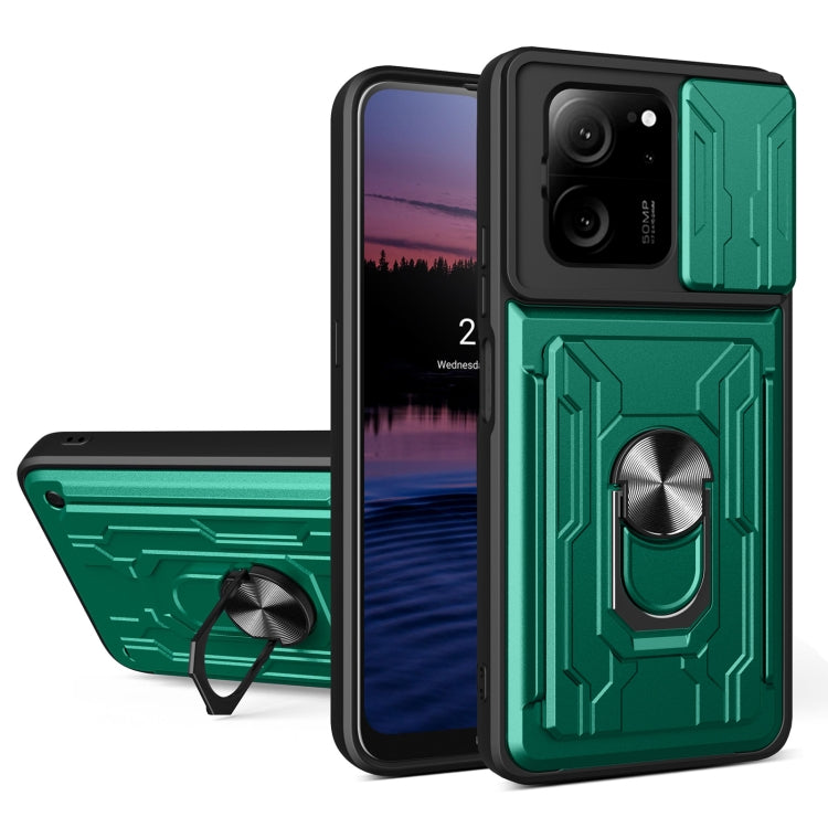 Sliding Camshield TPU+PC Phone Case with Card Slot, For Redmi A5 4G 173.3mm, For Redmi Note 14 Pro 4G, For Redmi Note 14 4G 163.25mm, For Redmi Note 14 5G, For Redmi Note 14 Pro+ 5G, For Redmi Note 14 Pro 5G, For Redmi 13 4G Global, For Redmi A3�������...