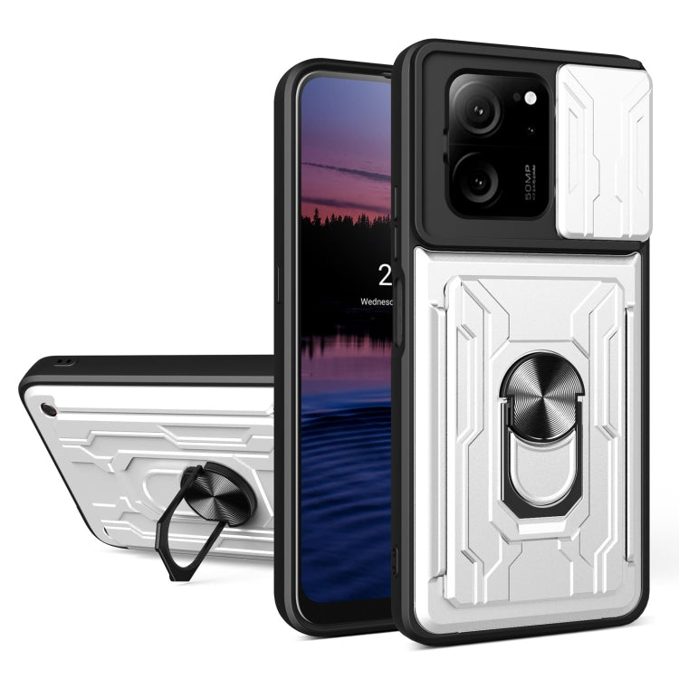 Sliding Camshield TPU+PC Phone Case with Card Slot, For Redmi A5 4G 173.3mm, For Redmi Note 14 Pro 4G, For Redmi Note 14 4G 163.25mm, For Redmi Note 14 5G, For Redmi Note 14 Pro+ 5G, For Redmi Note 14 Pro 5G, For Redmi 13 4G Global, For Redmi A3�������...