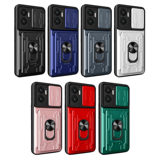 Sliding Camshield TPU+PC Phone Case with Card Slot
