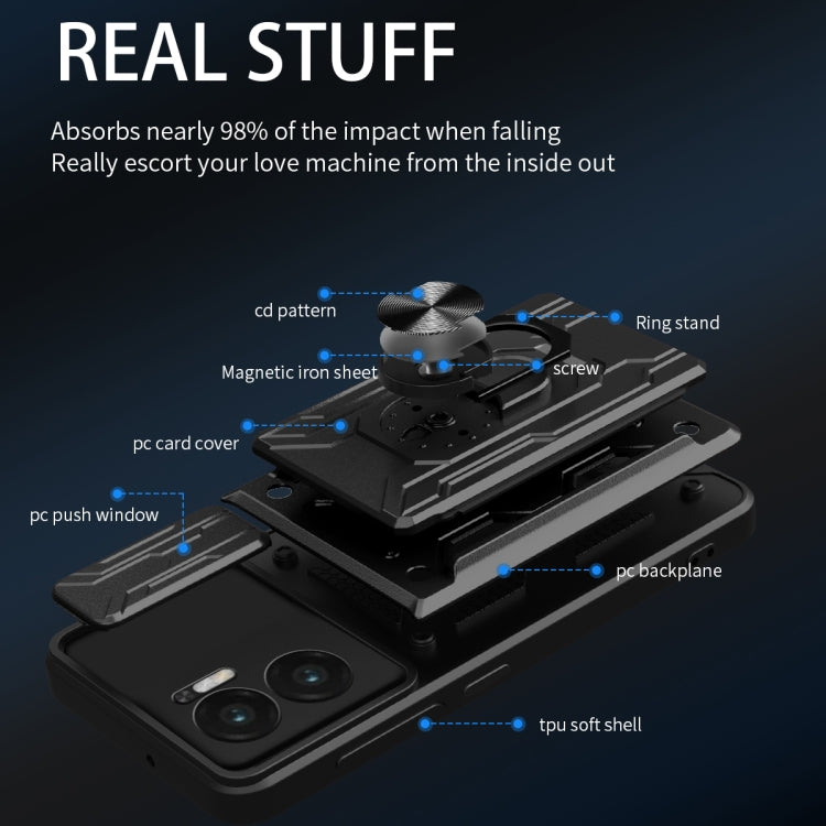 Sliding Camshield TPU+PC Phone Case with Card Slot