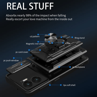 Sliding Camshield TPU+PC Phone Case with Card Slot