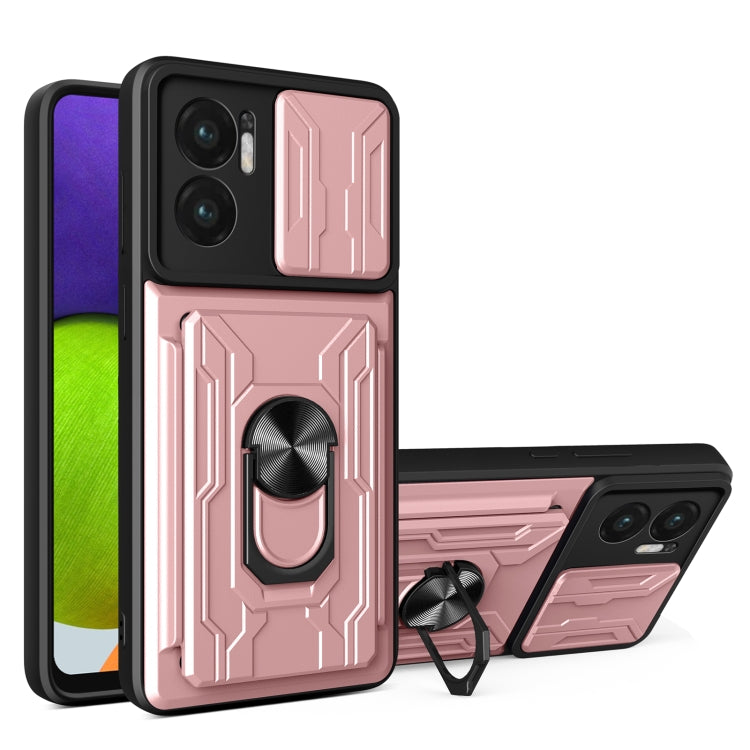 Sliding Camshield TPU+PC Phone Case with Card Slot, For Redmi A5 4G 173.3mm, For Redmi Note 14 Pro 4G, For Redmi Note 14 4G 163.25mm, For Redmi Note 14 5G, For Redmi Note 14 Pro+ 5G, For Redmi Note 14 Pro 5G, For Redmi 13 4G Global, For Redmi A3�������...