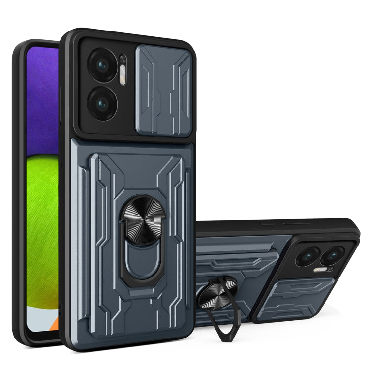 Sliding Camshield TPU+PC Phone Case with Card Slot, For Redmi A5 4G 173.3mm, For Redmi Note 14 Pro 4G, For Redmi Note 14 4G 163.25mm, For Redmi Note 14 5G, For Redmi Note 14 Pro+ 5G, For Redmi Note 14 Pro 5G, For Redmi 13 4G Global, For Redmi A3�������...