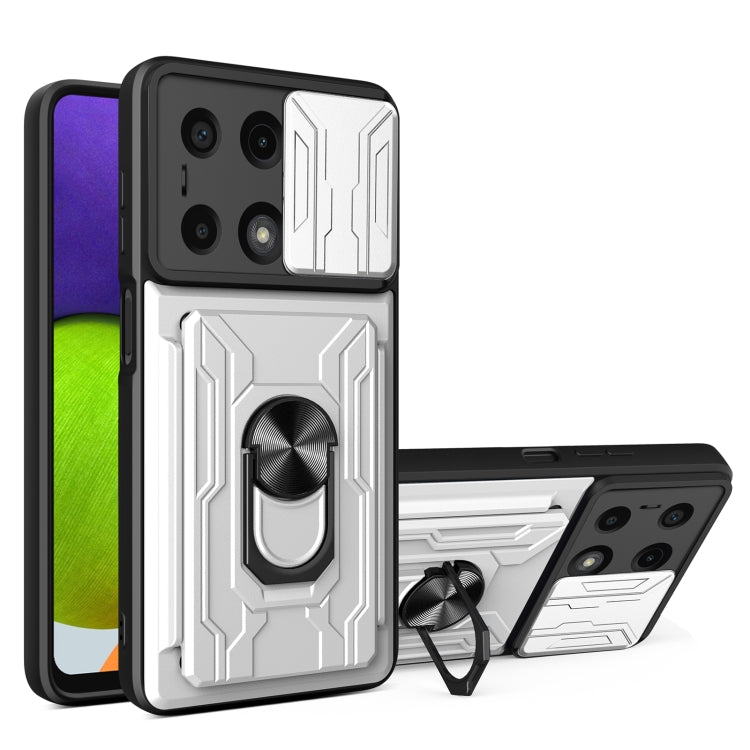 Sliding Camshield TPU+PC Phone Case with Card Slot, For Redmi A5 4G 173.3mm, For Redmi Note 14 Pro 4G, For Redmi Note 14 4G 163.25mm, For Redmi Note 14 5G, For Redmi Note 14 Pro+ 5G, For Redmi Note 14 Pro 5G, For Redmi 13 4G Global, For Redmi A3       ...