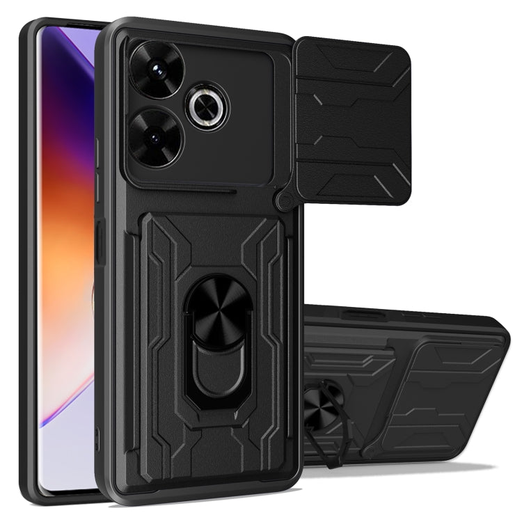 Sliding Camshield TPU+PC Phone Case with Card Slot, For Redmi A5 4G 173.3mm, For Redmi Note 14 Pro 4G, For Redmi Note 14 4G 163.25mm, For Redmi Note 14 5G, For Redmi Note 14 Pro+ 5G, For Redmi Note 14 Pro 5G, For Redmi 13 4G Global, For Redmi A3�������...