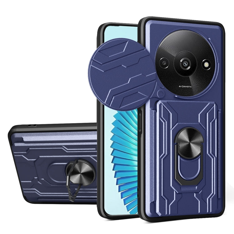 Sliding Camshield TPU+PC Phone Case with Card Slot, For Redmi A5 4G 173.3mm, For Redmi Note 14 Pro 4G, For Redmi Note 14 4G 163.25mm, For Redmi Note 14 5G, For Redmi Note 14 Pro+ 5G, For Redmi Note 14 Pro 5G, For Redmi 13 4G Global, For Redmi A3�������...