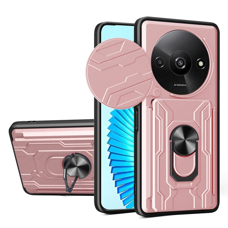 Sliding Camshield TPU+PC Phone Case with Card Slot, For Redmi A5 4G 173.3mm, For Redmi Note 14 Pro 4G, For Redmi Note 14 4G 163.25mm, For Redmi Note 14 5G, For Redmi Note 14 Pro+ 5G, For Redmi Note 14 Pro 5G, For Redmi 13 4G Global, For Redmi A3�������...
