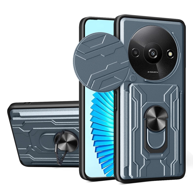 Sliding Camshield TPU+PC Phone Case with Card Slot, For Redmi A5 4G 173.3mm, For Redmi Note 14 Pro 4G, For Redmi Note 14 4G 163.25mm, For Redmi Note 14 5G, For Redmi Note 14 Pro+ 5G, For Redmi Note 14 Pro 5G, For Redmi 13 4G Global, For Redmi A3�������...