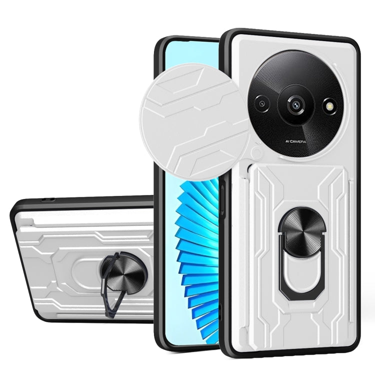 Sliding Camshield TPU+PC Phone Case with Card Slot, For Redmi A5 4G 173.3mm, For Redmi Note 14 Pro 4G, For Redmi Note 14 4G 163.25mm, For Redmi Note 14 5G, For Redmi Note 14 Pro+ 5G, For Redmi Note 14 Pro 5G, For Redmi 13 4G Global, For Redmi A3�������...
