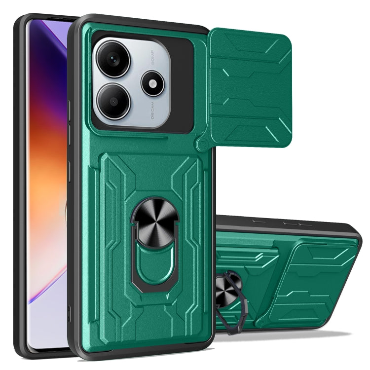 Sliding Camshield TPU+PC Phone Case with Card Slot, For Redmi A5 4G 173.3mm, For Redmi Note 14 Pro 4G, For Redmi Note 14 4G 163.25mm, For Redmi Note 14 5G, For Redmi Note 14 Pro+ 5G, For Redmi Note 14 Pro 5G, For Redmi 13 4G Global, For Redmi A3�������...
