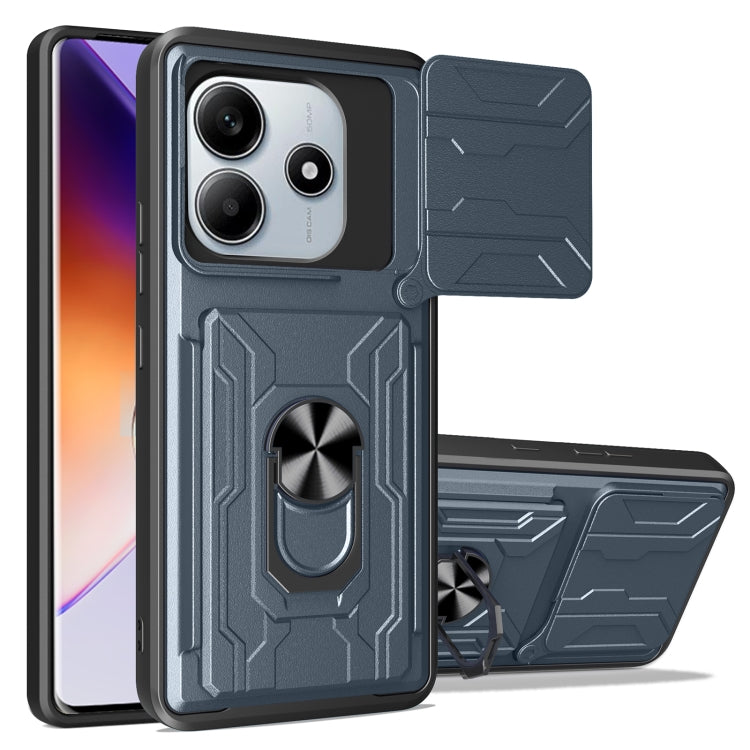 Sliding Camshield TPU+PC Phone Case with Card Slot, For Redmi A5 4G 173.3mm, For Redmi Note 14 Pro 4G, For Redmi Note 14 4G 163.25mm, For Redmi Note 14 5G, For Redmi Note 14 Pro+ 5G, For Redmi Note 14 Pro 5G, For Redmi 13 4G Global, For Redmi A3�������...