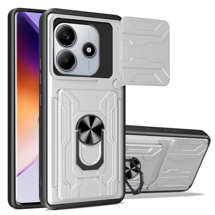 Sliding Camshield TPU+PC Phone Case with Card Slot, For Redmi A5 4G 173.3mm, For Redmi Note 14 Pro 4G, For Redmi Note 14 4G 163.25mm, For Redmi Note 14 5G, For Redmi Note 14 Pro+ 5G, For Redmi Note 14 Pro 5G, For Redmi 13 4G Global, For Redmi A3�������...