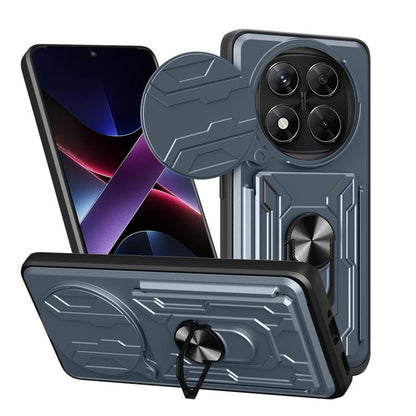 Sliding Camshield TPU+PC Phone Case with Card Slot, For Redmi A5 4G 173.3mm, For Redmi Note 14 Pro 4G, For Redmi Note 14 4G 163.25mm, For Redmi Note 14 5G, For Redmi Note 14 Pro+ 5G, For Redmi Note 14 Pro 5G, For Redmi 13 4G Global, For Redmi A3�������...
