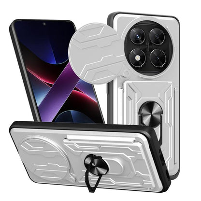 Sliding Camshield TPU+PC Phone Case with Card Slot, For Redmi A5 4G 173.3mm, For Redmi Note 14 Pro 4G, For Redmi Note 14 4G 163.25mm, For Redmi Note 14 5G, For Redmi Note 14 Pro+ 5G, For Redmi Note 14 Pro 5G, For Redmi 13 4G Global, For Redmi A3�������...