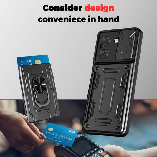 Sliding Camshield TPU+PC Phone Case with Card Slot, For Redmi A5 4G 173.3mm, For Redmi Note 14 Pro 4G, For Redmi Note 14 4G 163.25mm, For Redmi Note 14 5G, For Redmi Note 14 Pro+ 5G, For Redmi Note 14 Pro 5G, For Redmi 13 4G Global, For Redmi A3�������...