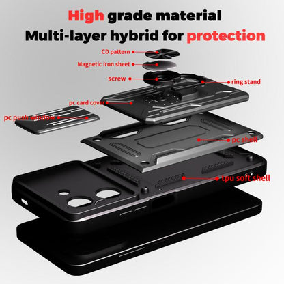 Sliding Camshield TPU+PC Phone Case with Card Slot, For Redmi A5 4G 173.3mm, For Redmi Note 14 Pro 4G, For Redmi Note 14 4G 163.25mm, For Redmi Note 14 5G, For Redmi Note 14 Pro+ 5G, For Redmi Note 14 Pro 5G, For Redmi 13 4G Global, For Redmi A3�������...