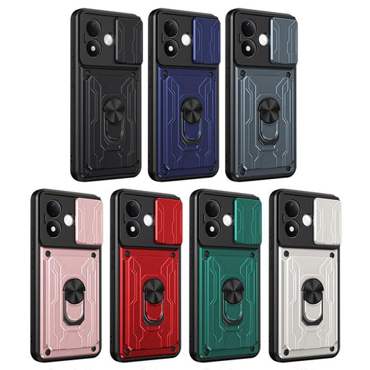 Schiebe-Camshield TPU+PC Handyhülle mit Kartenfach, für Redmi A5 4G 173.3mm, für Redmi Note 14 Pro 4G, für Redmi Note 14 4G 163.25mm, für Redmi Note 14 5G, für Redmi Note 14 Pro+ 5G, für Redmi Note 14 Pro 5G, für Redmi 13 4G Global, für Redmi A3       ...