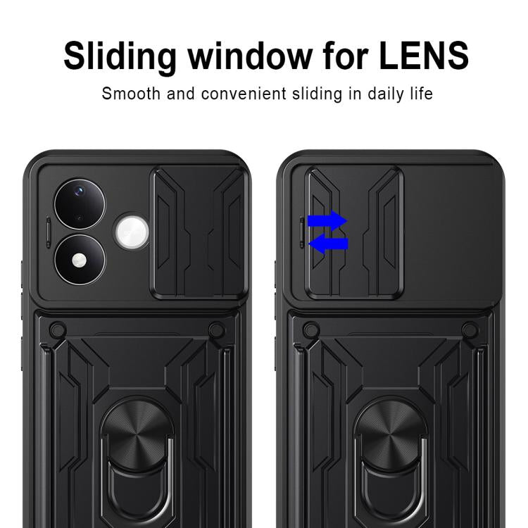 Sliding Camshield TPU+PC Phone Case with Card Slot, For Redmi Note 17 5G Global 169.7mm, For Redmi Note 17 Pro 5G Global 163.5mm, For Redmi A5 4G 173.3mm, For Redmi Note 14 Pro 4G, For Redmi Note 14 4G 163.25mm, For Redmi Note 14 5G                    ...