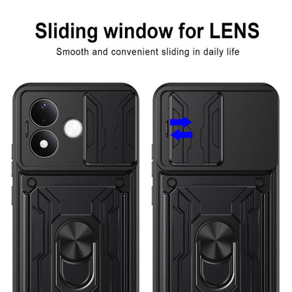 Sliding Camshield TPU+PC Phone Case with Card Slot, For Redmi Note 17 5G Global 169.7mm, For Redmi Note 17 Pro 5G Global 163.5mm, For Redmi A5 4G 173.3mm, For Redmi Note 14 Pro 4G, For Redmi Note 14 4G 163.25mm, For Redmi Note 14 5G                    ...