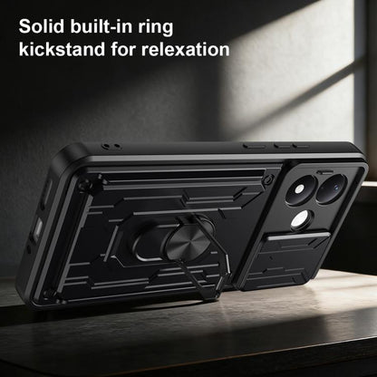Sliding Camshield TPU+PC Phone Case with Card Slot, For Redmi Note 17 5G Global 169.7mm, For Redmi Note 17 Pro 5G Global 163.5mm, For Redmi A5 4G 173.3mm, For Redmi Note 14 Pro 4G, For Redmi Note 14 4G 163.25mm, For Redmi Note 14 5G                    ...