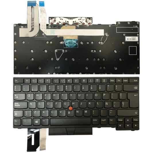Spanish Version Backlight Laptop Keyboard, For Lenovo ThinkPad E480 / E495 / L480, For Lenovo ThinkPad T490s / T495s, For Lenovo ThinkPad E580 / L580 / E585