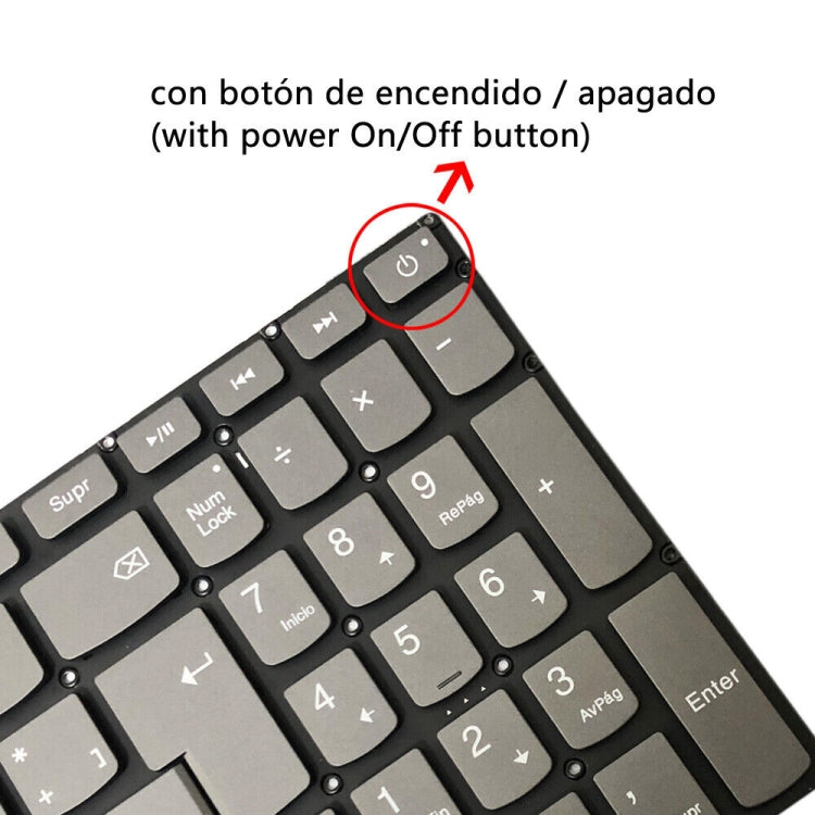 Spanish Version Backlight Laptop Keyboard with Power Button & Enter Key, For Lenovo IdeaPad 320-15ABR / 320-15AST