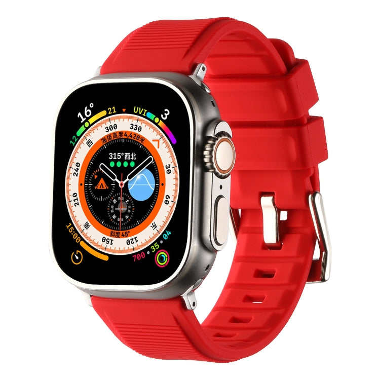 Double Ring Silicone Watch Band, For Apple Watch Ultra 49mm, For Apple Watch SE 2023 44mm, For Apple Watch SE 2023 40mm, For Apple Watch 8 41mm, For Apple Watch Ultra 2 49mm, For Apple Watch 8 45mm, For Apple Watch 9 45mm, For Apple Watch SE 2022 40mm