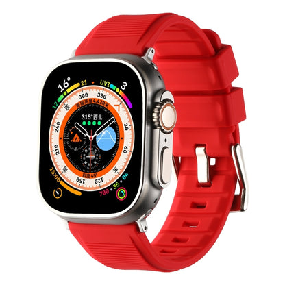 Double Ring Silicone Watch Band, For Apple Watch Ultra 49mm, For Apple Watch SE 2023 44mm, For Apple Watch SE 2023 40mm, For Apple Watch 8 41mm, For Apple Watch Ultra 2 49mm, For Apple Watch 8 45mm, For Apple Watch 9 45mm, For Apple Watch SE 2022 40mm