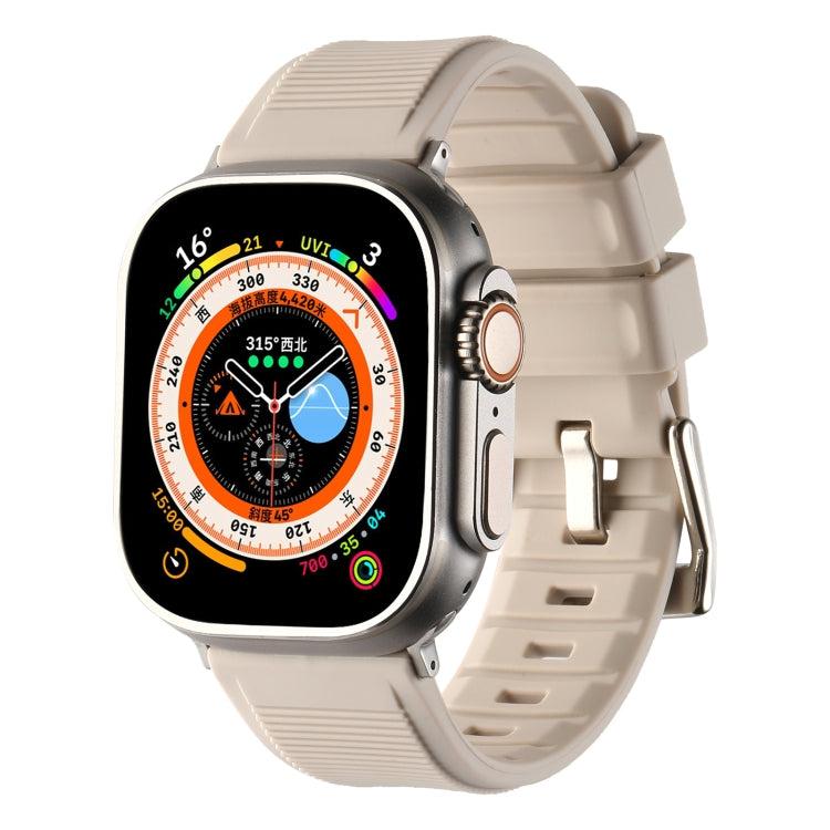 Double Ring Silicone Watch Band, For Apple Watch Ultra 49mm, For Apple Watch SE 2023 44mm, For Apple Watch SE 2023 40mm, For Apple Watch 8 41mm, For Apple Watch Ultra 2 49mm, For Apple Watch 8 45mm, For Apple Watch 9 45mm, For Apple Watch SE 2022 40mm