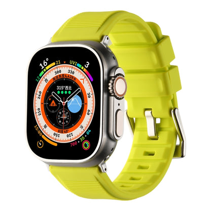 Double Ring Silicone Watch Band, For Apple Watch Ultra 49mm, For Apple Watch SE 2023 44mm, For Apple Watch SE 2023 40mm, For Apple Watch 8 41mm, For Apple Watch Ultra 2 49mm, For Apple Watch 8 45mm, For Apple Watch 9 45mm, For Apple Watch SE 2022 40mm