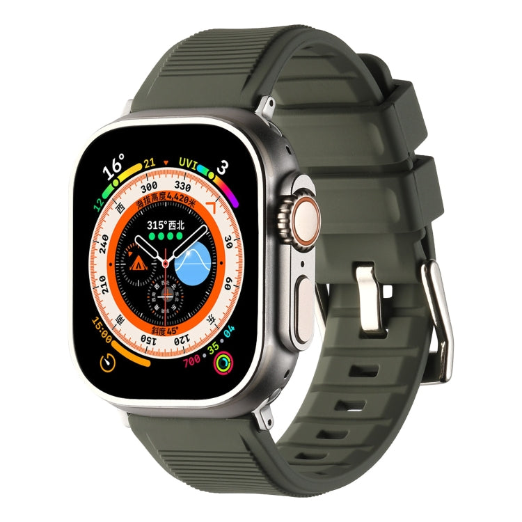 Double Ring Silicone Watch Band, For Apple Watch Ultra 49mm, For Apple Watch SE 2023 44mm, For Apple Watch SE 2023 40mm, For Apple Watch 8 41mm, For Apple Watch Ultra 2 49mm, For Apple Watch 8 45mm, For Apple Watch 9 45mm, For Apple Watch SE 2022 40mm
