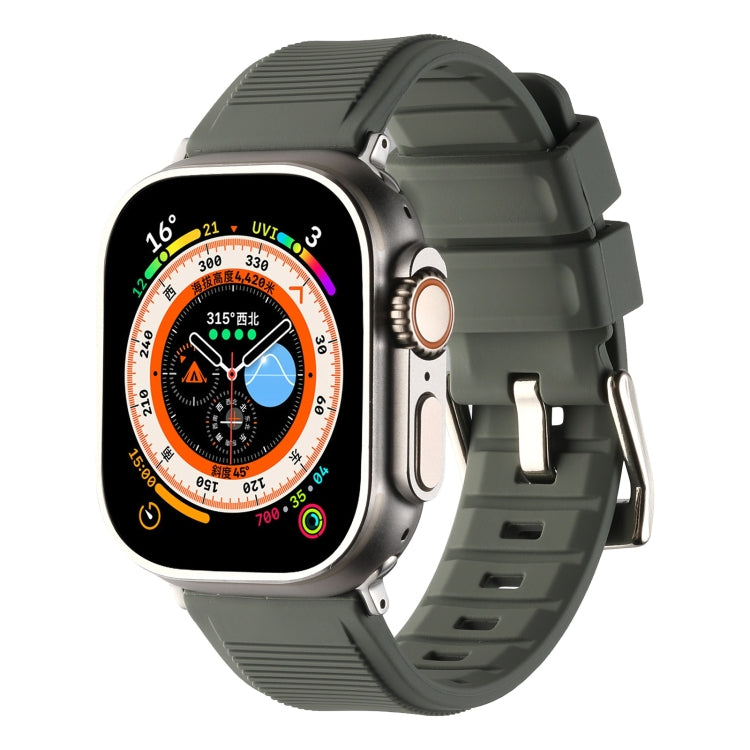 Double Ring Silicone Watch Band, For Apple Watch Ultra 49mm, For Apple Watch SE 2023 44mm, For Apple Watch SE 2023 40mm, For Apple Watch 8 41mm, For Apple Watch Ultra 2 49mm, For Apple Watch 8 45mm, For Apple Watch 9 45mm, For Apple Watch SE 2022 40mm
