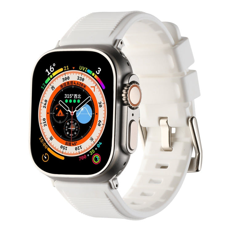 Double Ring Silicone Watch Band, For Apple Watch Ultra 49mm, For Apple Watch SE 2023 44mm, For Apple Watch SE 2023 40mm, For Apple Watch 8 41mm, For Apple Watch Ultra 2 49mm, For Apple Watch 8 45mm, For Apple Watch 9 45mm, For Apple Watch SE 2022 40mm