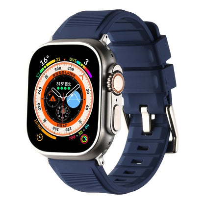 Double Ring Silicone Watch Band, For Apple Watch Ultra 49mm, For Apple Watch SE 2023 44mm, For Apple Watch SE 2023 40mm, For Apple Watch 8 41mm, For Apple Watch Ultra 2 49mm, For Apple Watch 8 45mm, For Apple Watch 9 45mm, For Apple Watch SE 2022 40mm