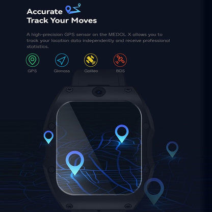 Model X 1.99 inch IP68 Waterproof Android 9.0 4G Dual Cameras Matte Smart Watch, 2GB+16GB, 4GB+128GB