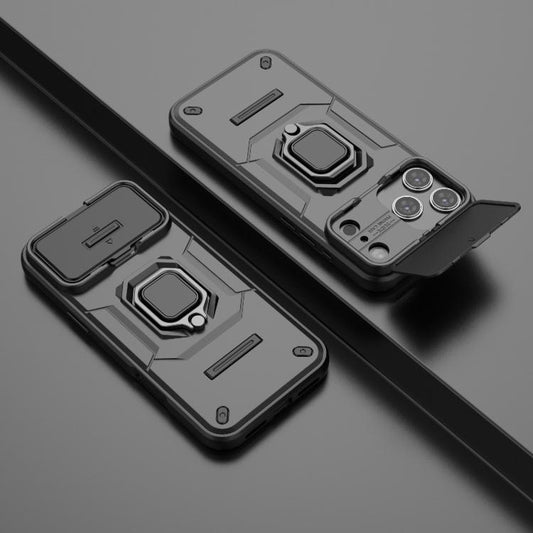 Sliding Camshield TPU + PC Shockproof Phone Case with Holder