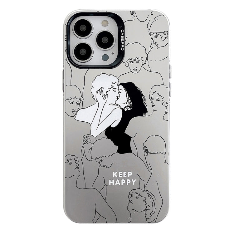 Electroplated Silver Series PC Protective Phone Case, For iPhone 15 Pro, For iPhone 15 Plus, For iPhone 15, For iPhone 14, For iPhone 14 Pro