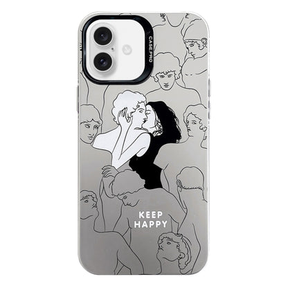 Electroplated Silver Series PC Protective Phone Case, For iPhone 16 Pro Max, For iPhone 16 Pro, For iPhone 16 Plus, For iPhone 16, For iPhone 15 Pro Max