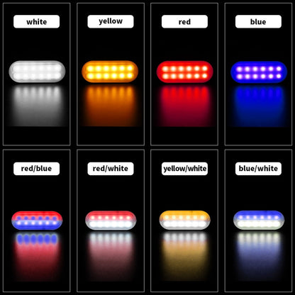 DC12V-24V / 36W Car Truck Emergency Strobe Flash Warning Light 12LEDs Ultra-thin Side Lights, 12LEDs(Red)