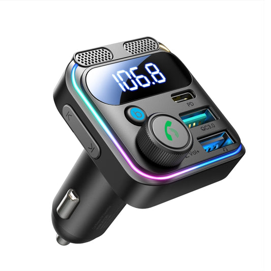 JOYROOM JR-CCB01 Transmetteur FM sans fil de voiture 48W double micro, JR-CCB01