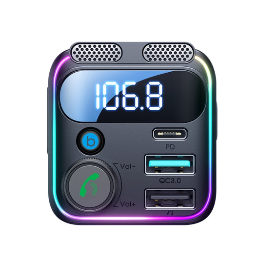 JOYROOM JR-CCB01 Transmetteur FM sans fil de voiture 48W double micro, JR-CCB01