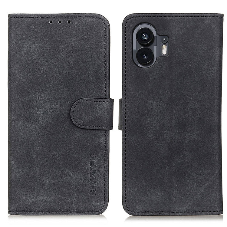 KHAZNEH Retro Texture Leather Phone Case, For Nothing Phone 2